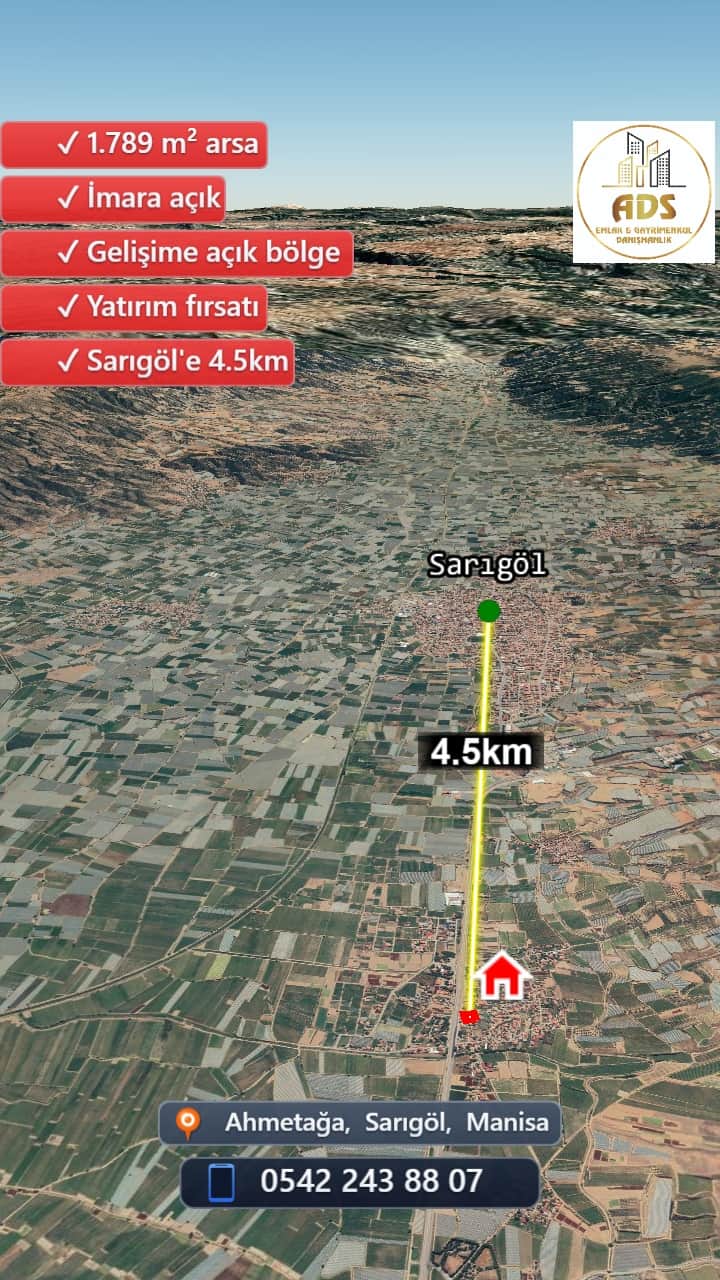 AHMETAĞA MAHALLESİ'NDE 1.788 m² İMARLI ARSA YATIRIMA UYGUN! - Görsel 8