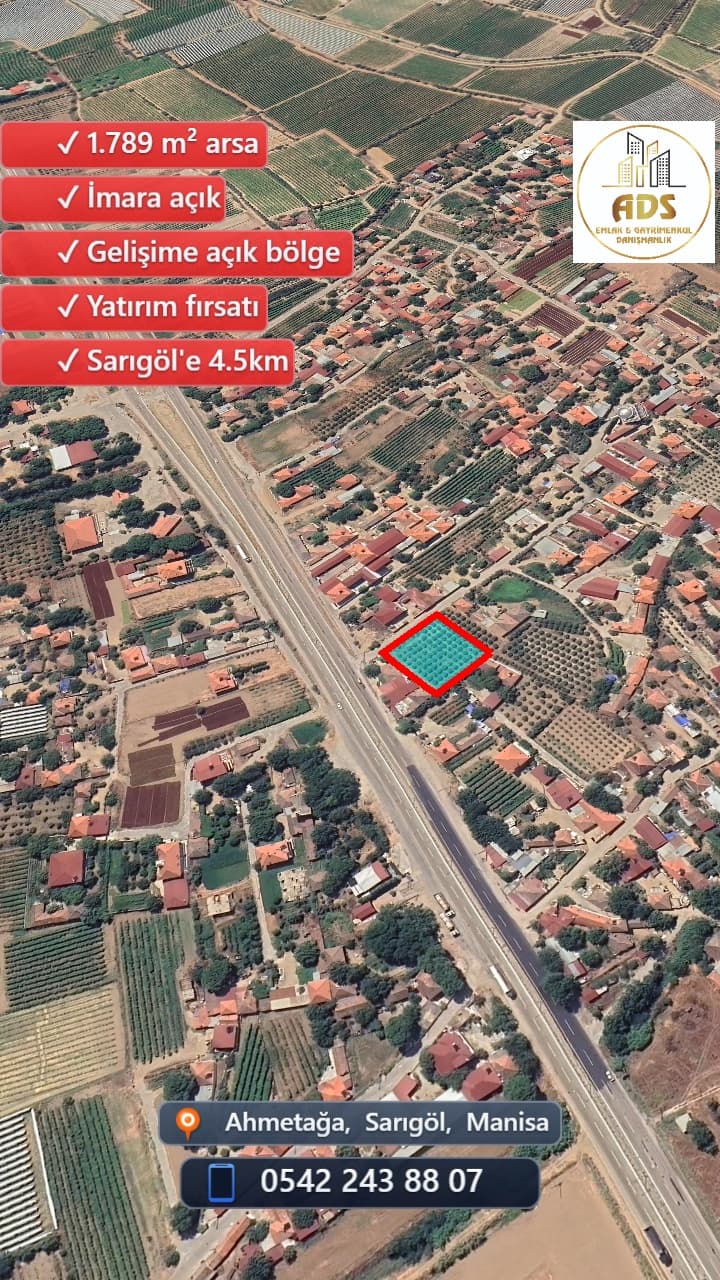 AHMETAĞA MAHALLESİ'NDE 1.788 m² İMARLI ARSA YATIRIMA UYGUN! - Görsel 5