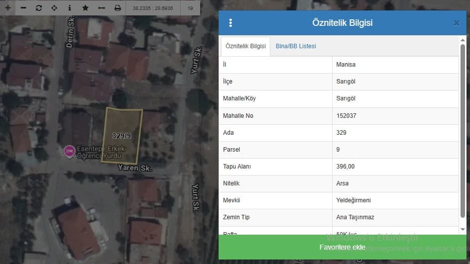 CUMHURİYET MAHALLESİ 396 METREKARE SATILIK ARSA - Görsel 3